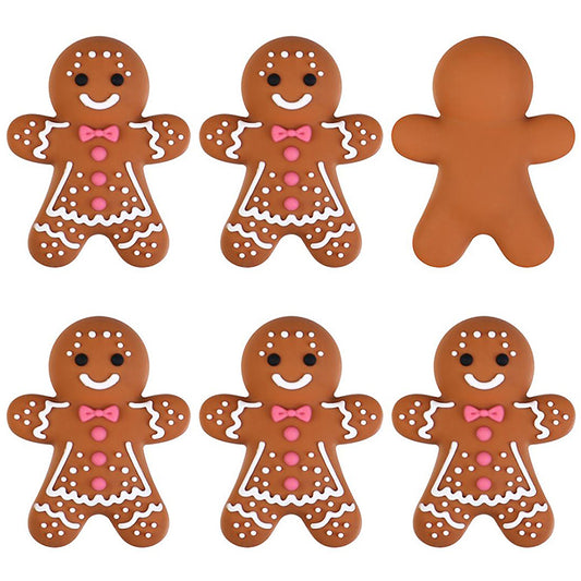 3D Gingerbread Man Bow Focal