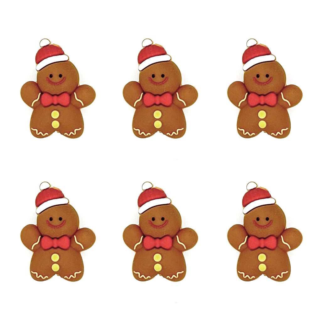 3D Gingerbread Man In Christmas Hat Focal