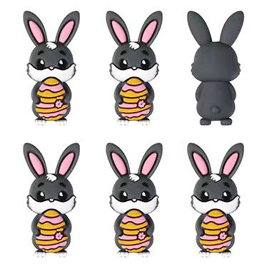 3D Grey Rabbit Egg Focal