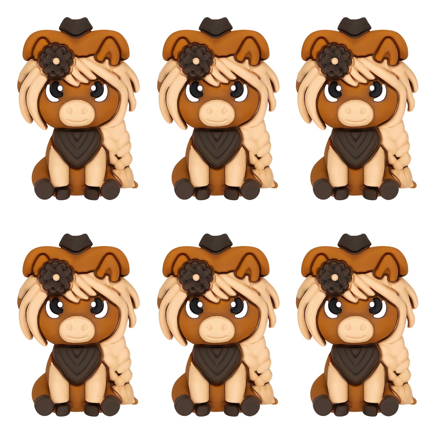 3D Highland Cow Girl Western Focal