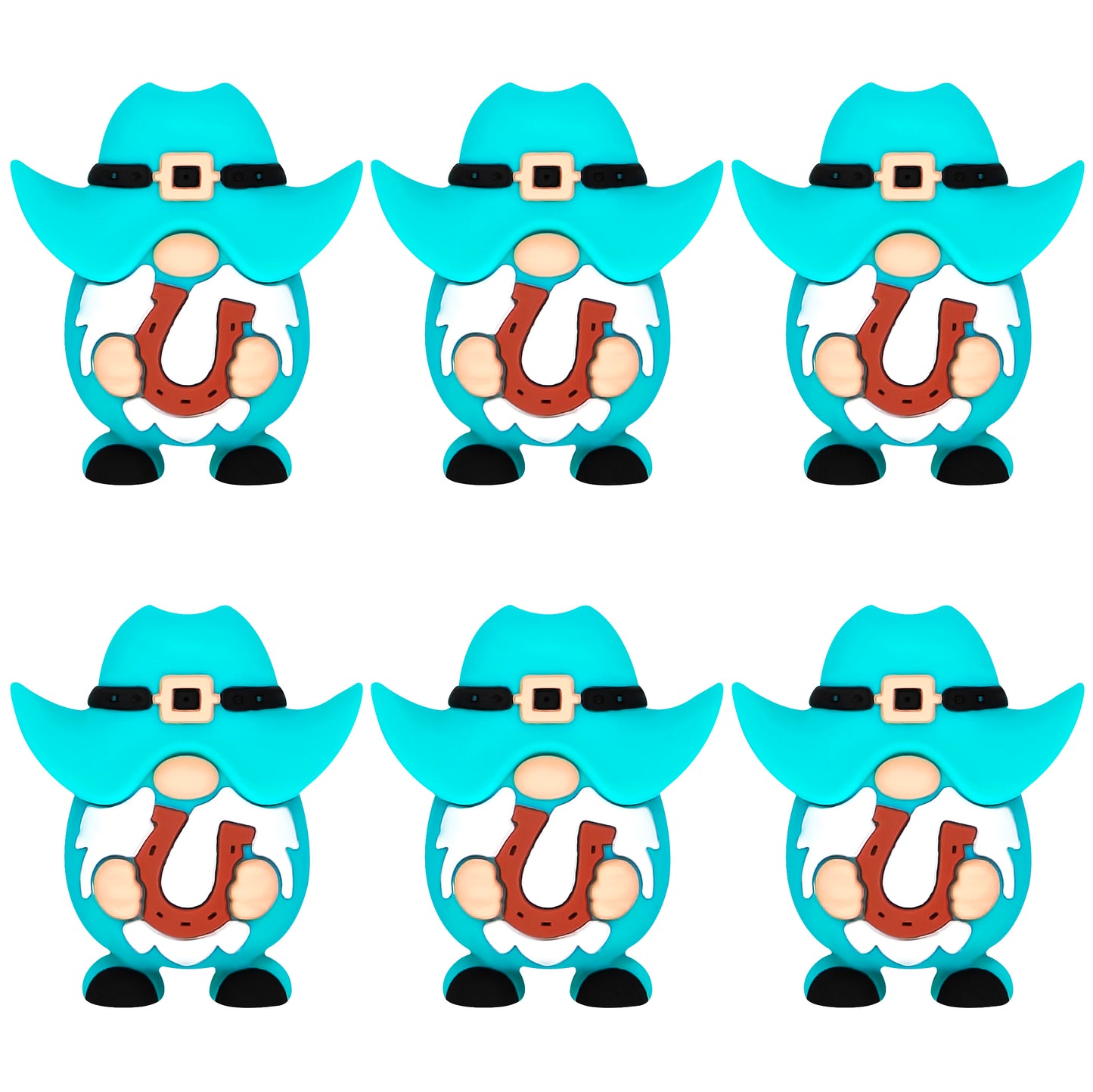 3D Horseshoe Cowboy Gnome Western Focal