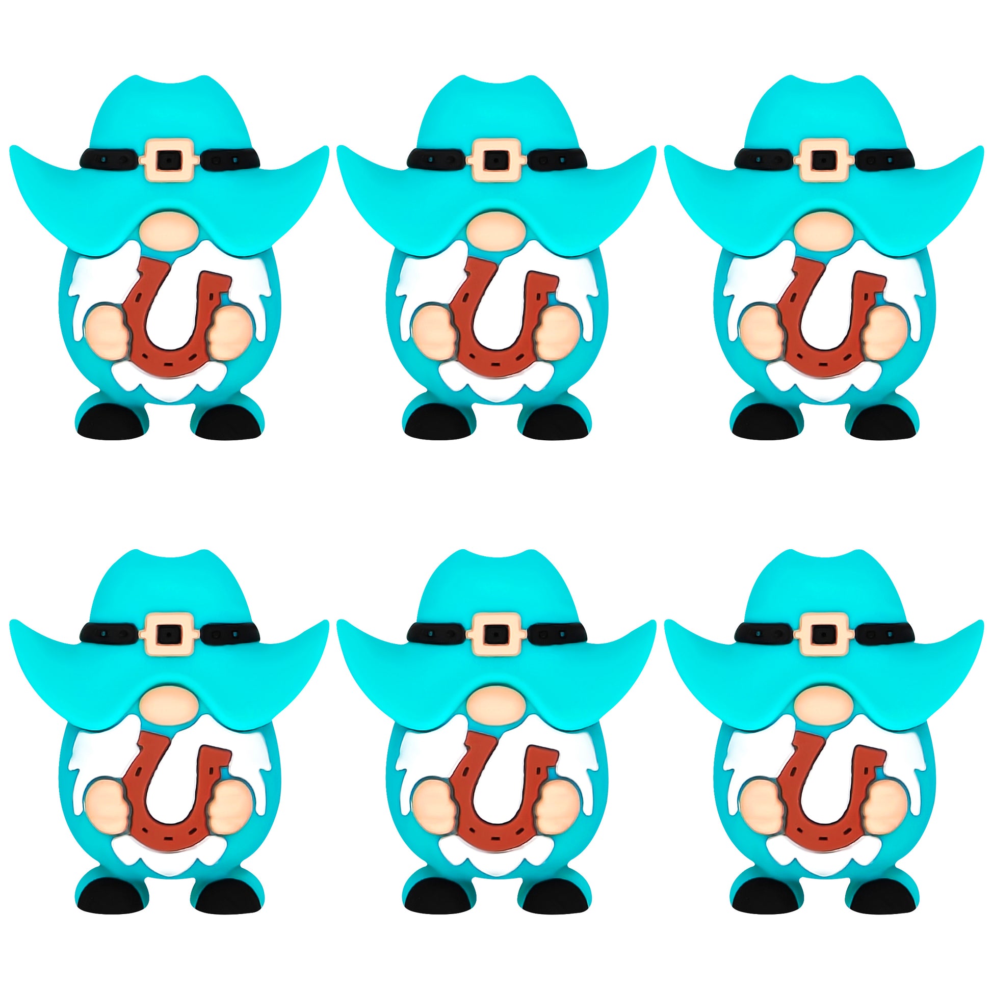 3D Horseshoe Cowboy Gnome Western Focal