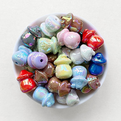 3D Mushroom House Acrylic Beads,Assorted Beads