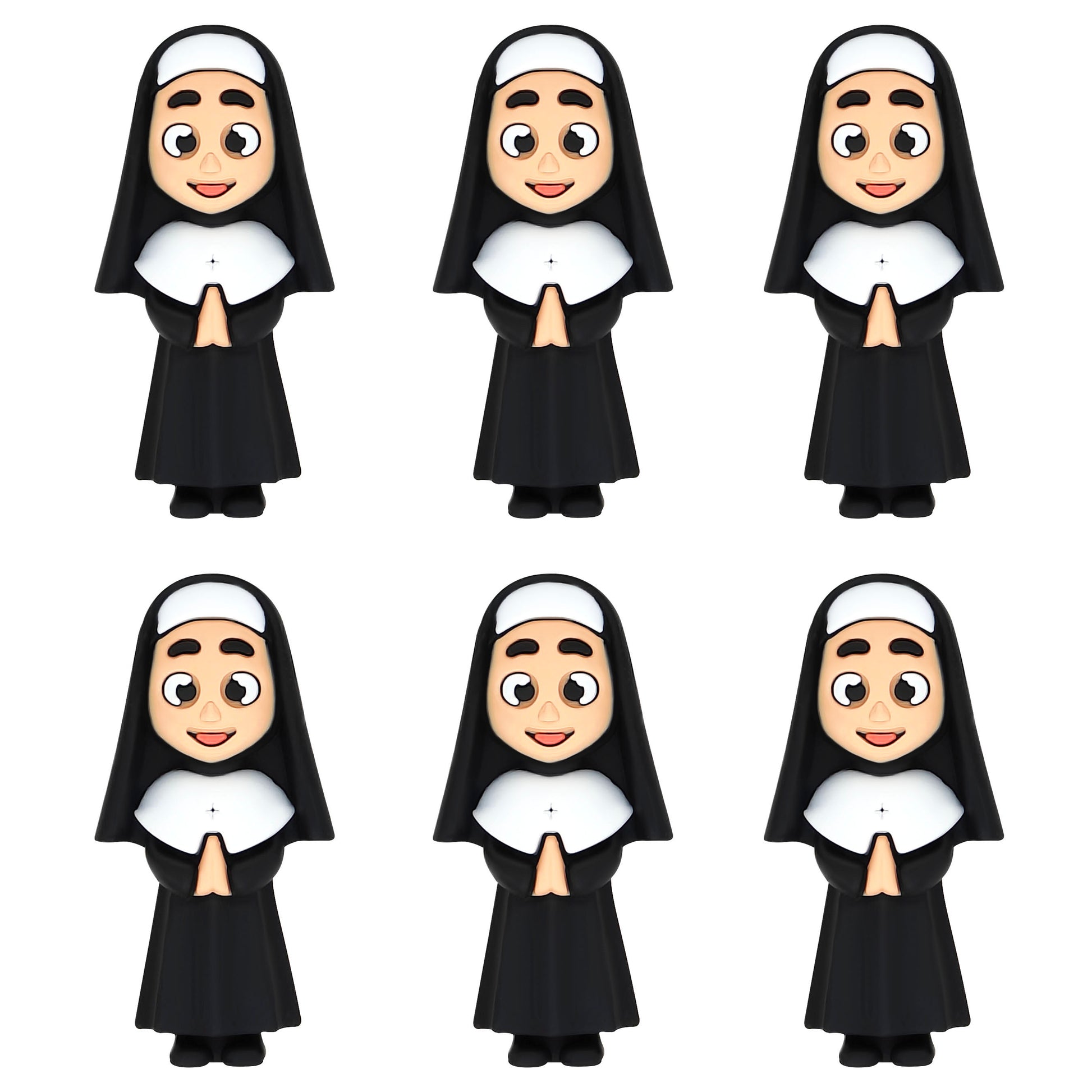 3D Nun Praying Focal