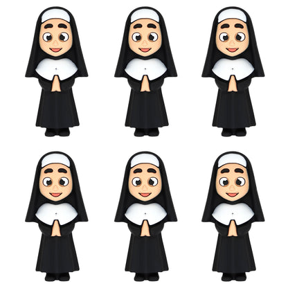 3D Nun Praying Focal