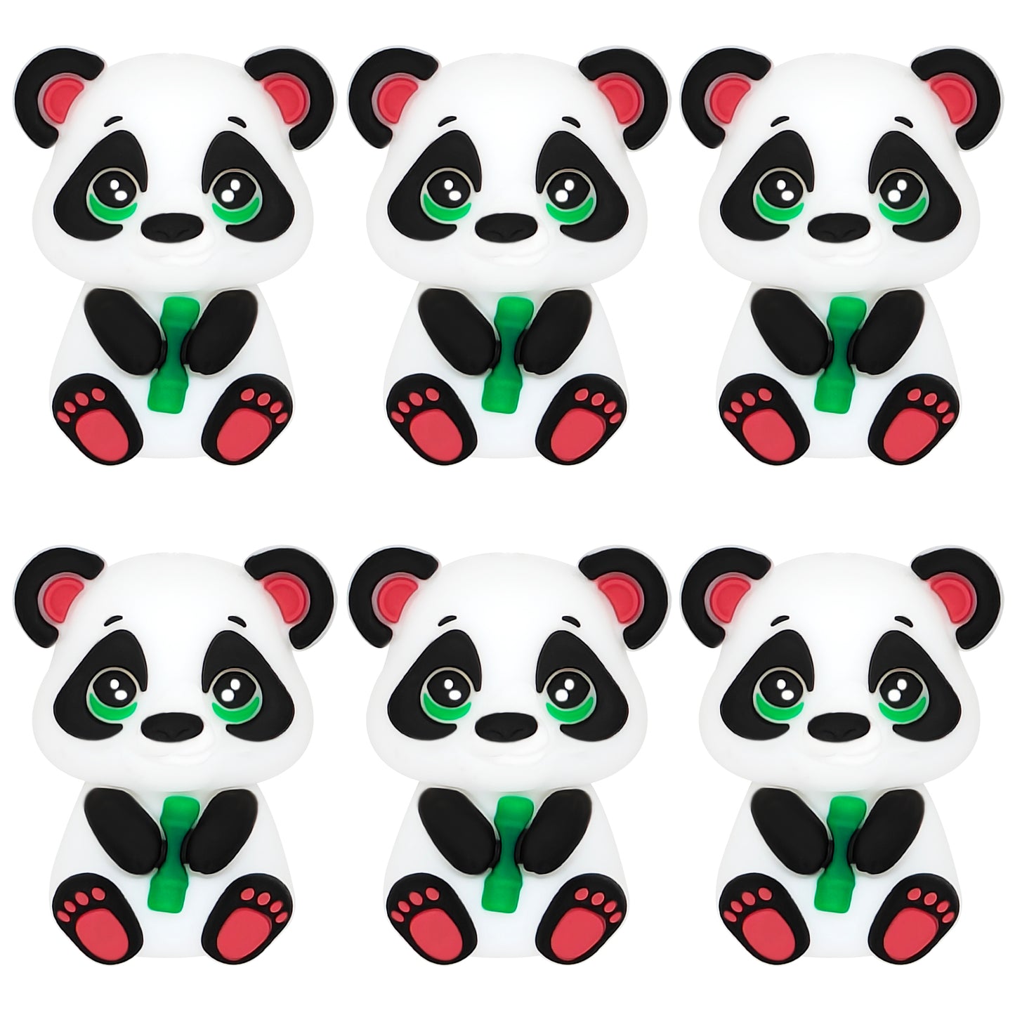 3D Panda With Bamboo Focal