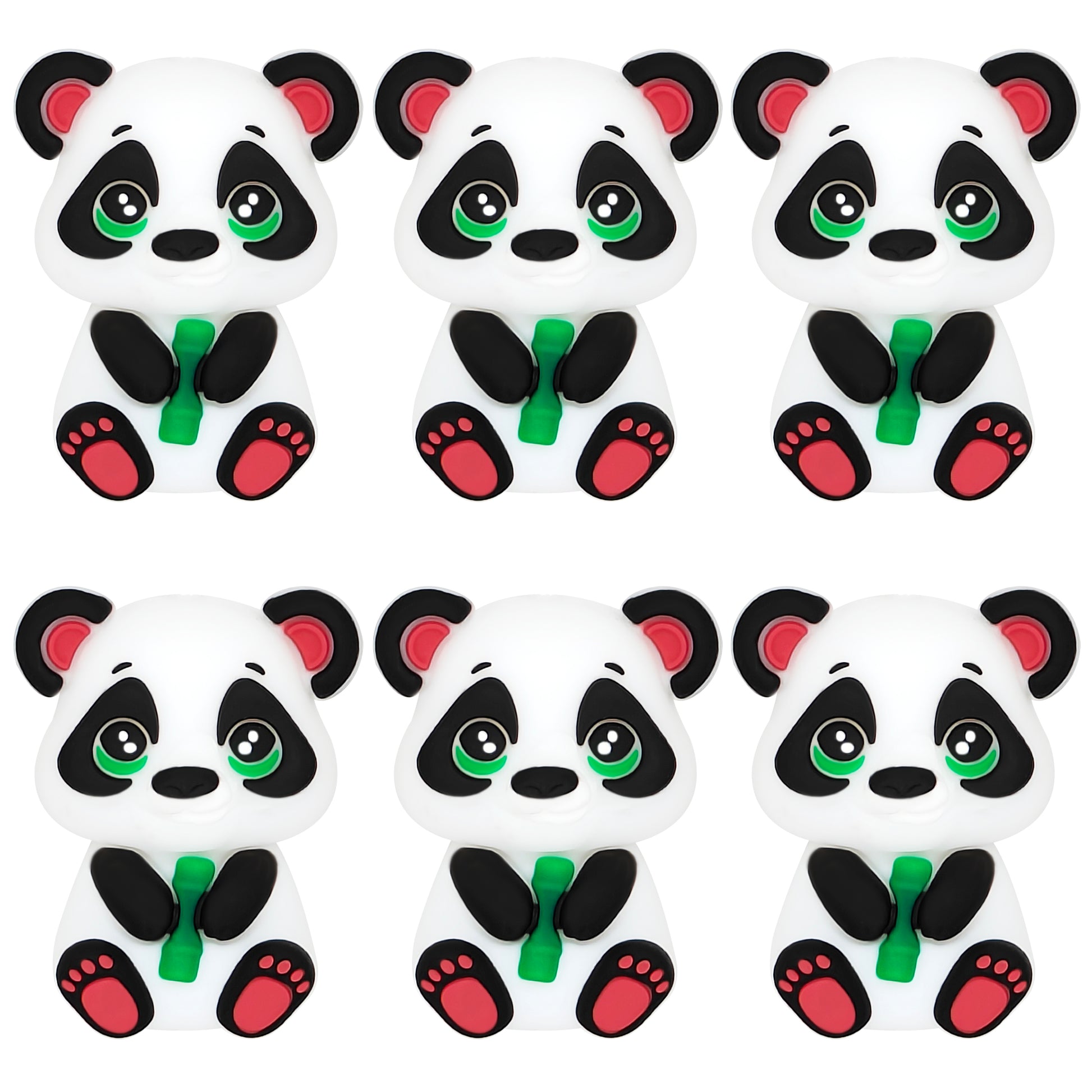 3D Panda With Bamboo Focal