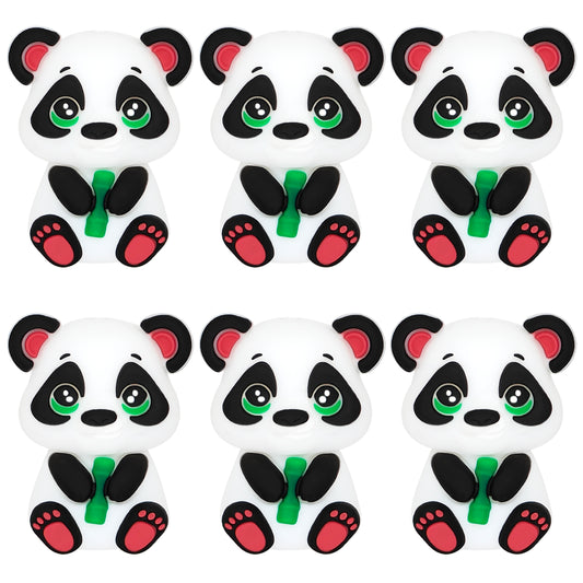 3D Panda With Bamboo Focal
