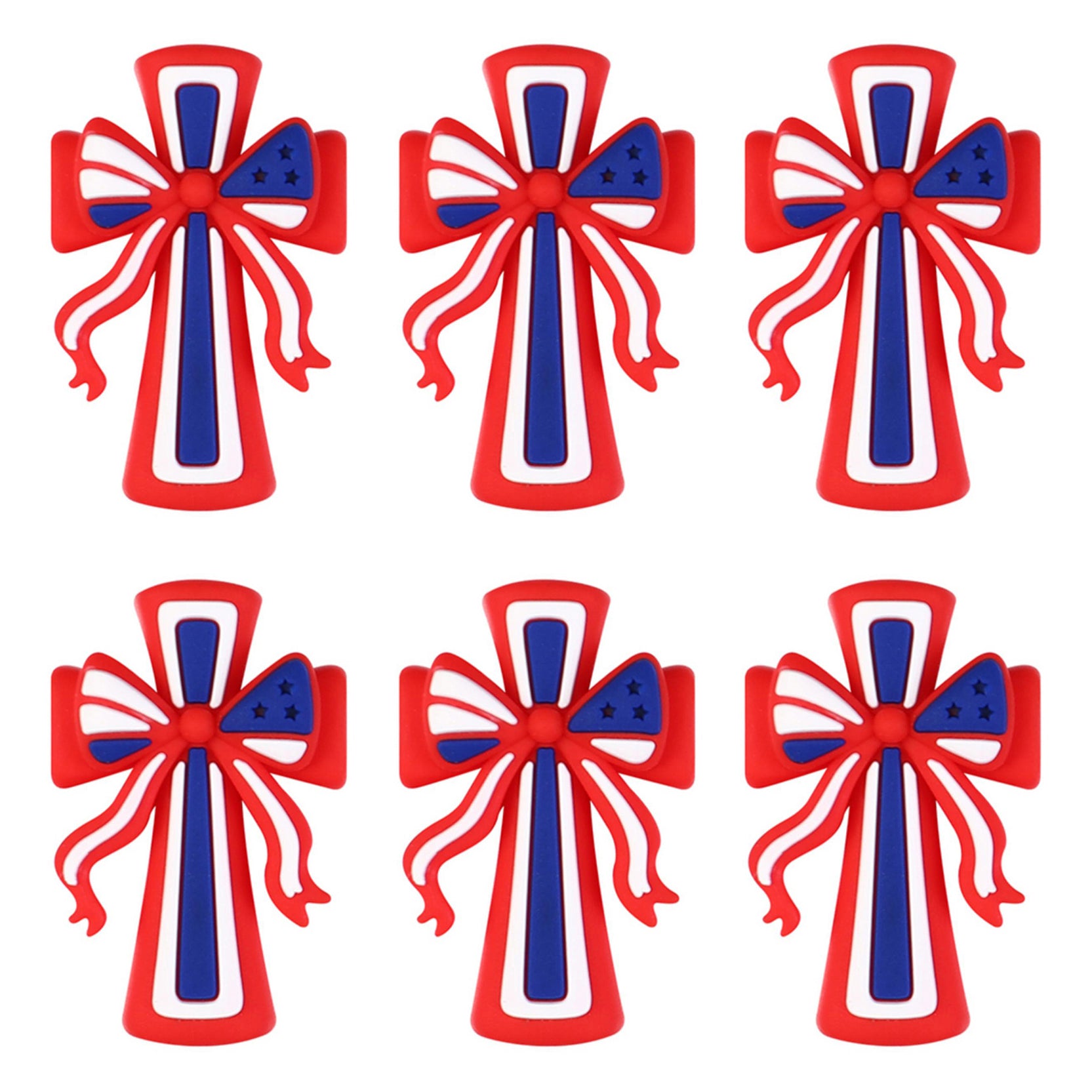3D Patriotic Cross Bow Focal