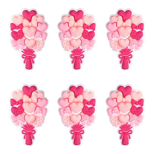 3D Pink Heart Bow Balloon Focal