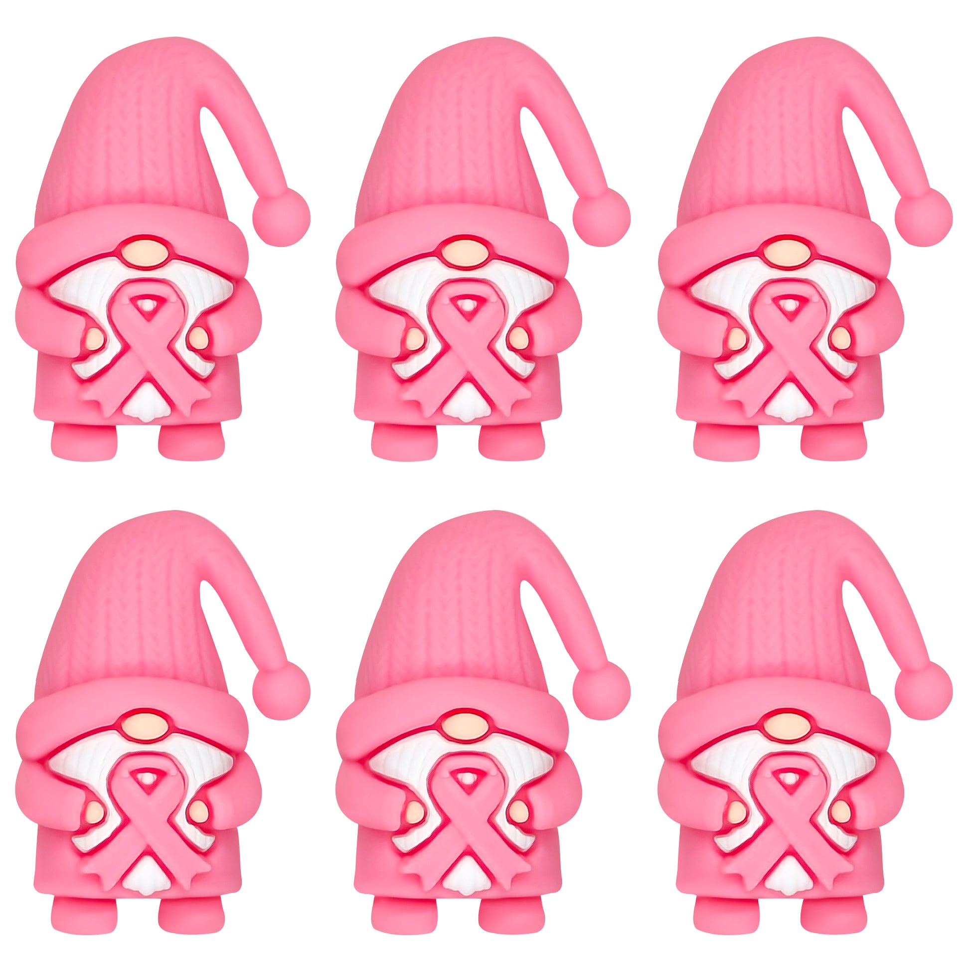 3D Pink Ribbon Gnome Breast Cancer Focal