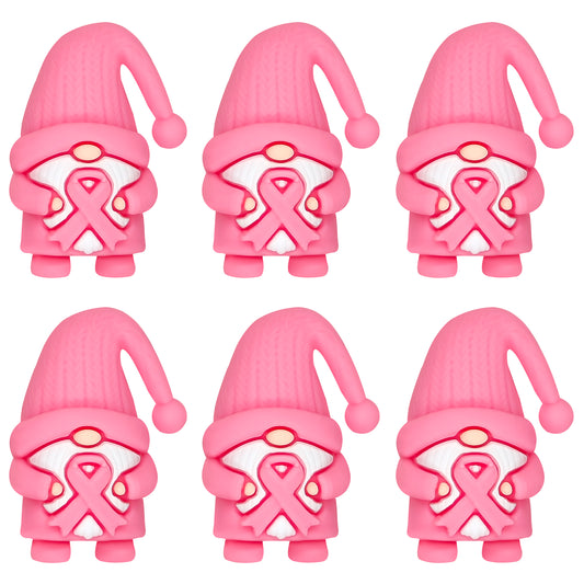 3D Pink Ribbon Gnome Breast Cancer Focal