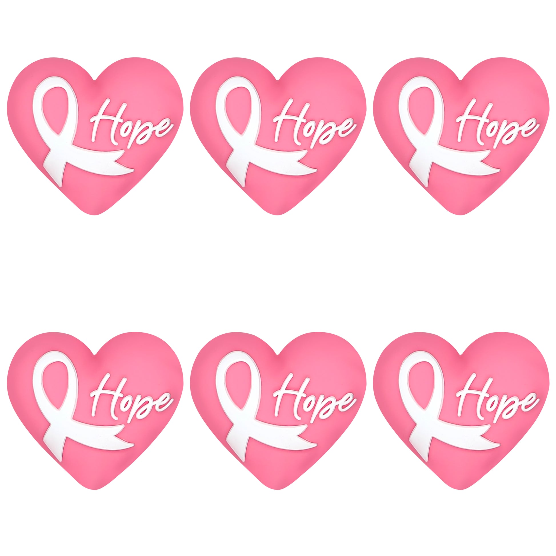 3D Pink Ribbon Heart Breast Cancers Focal