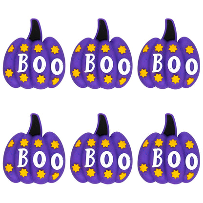 3D Pumpkin Boo Glitter Focal
