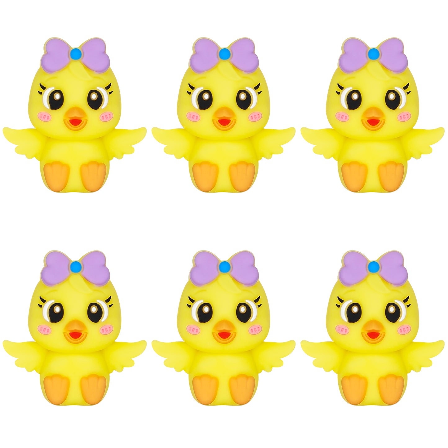 3D Purple Bow Duck Focal
