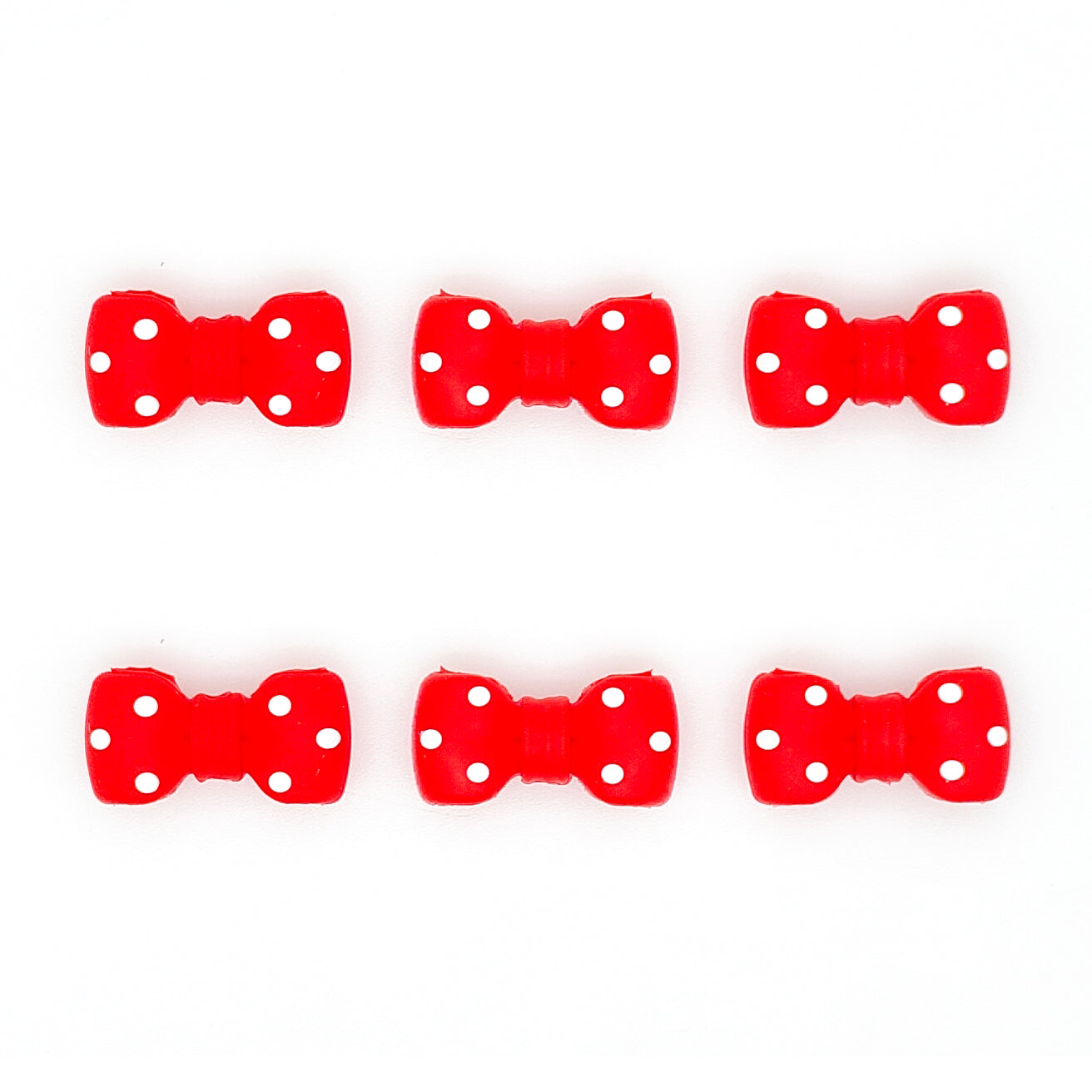 3D Red Polka Dot Bowknot Focal