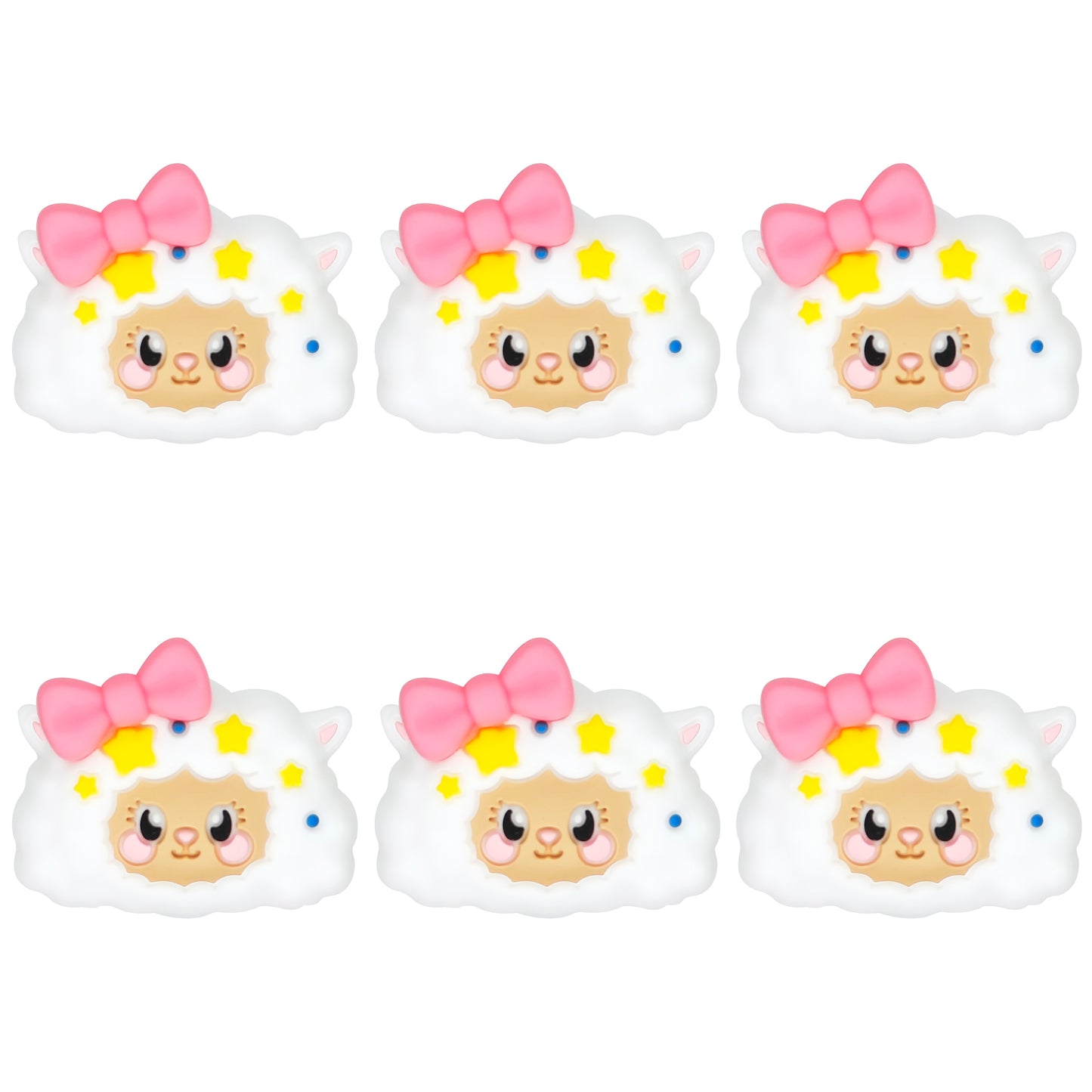 3D Sheep Bowknot Cute Focal