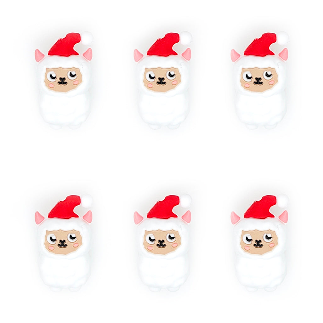 3D Sheep In Christmas Hat Focal