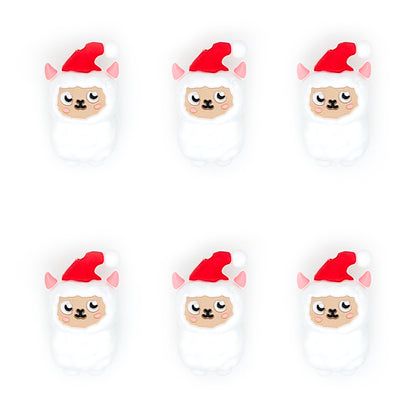 3D Sheep In Christmas Hat Focal