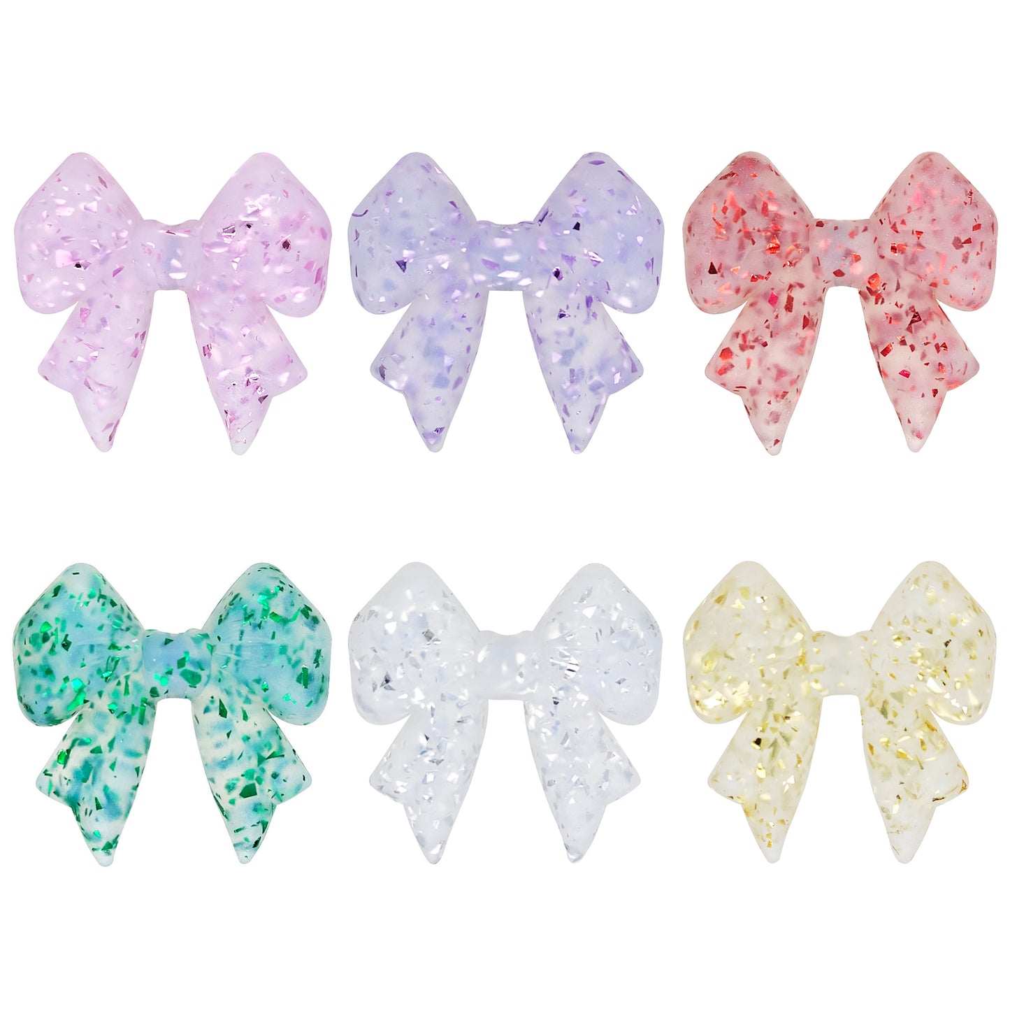 3D Shiny Flake Bowknot Focal