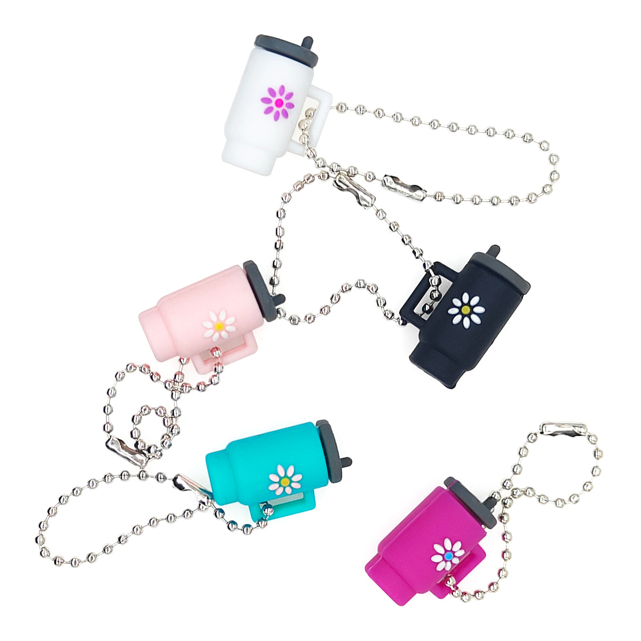 3D Tumbler Cup Pendant Charm with Chain