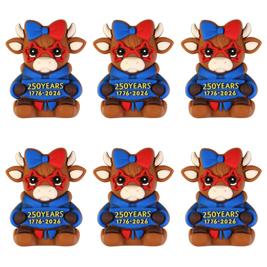 3D USA 250th Anniversary Highland Cow Focal