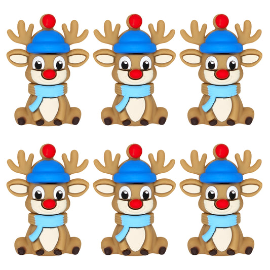 3D Winter Reindeer Focal