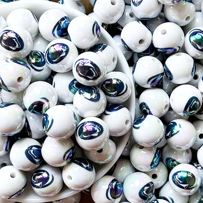 16mm UV College Football Team Gumball Acrylic Beads