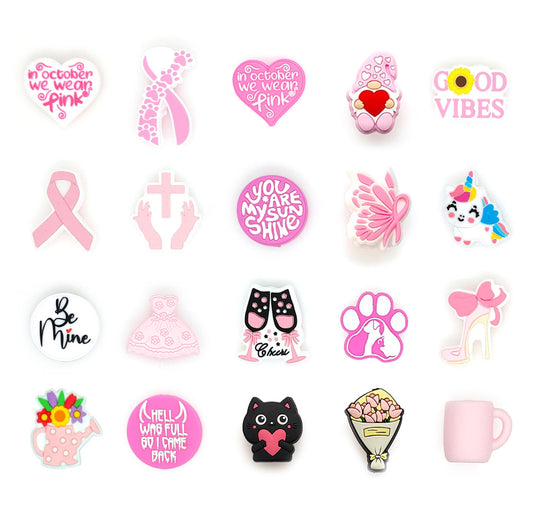 25pcs Assorted Pink Series Focal Beads, Silicone Beads Bulk, Animal Shape Silicone  Beads -  Israel
