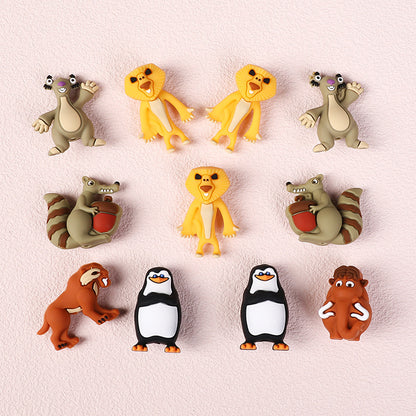 6Pcs/Lot 3D Animal Focal Beads