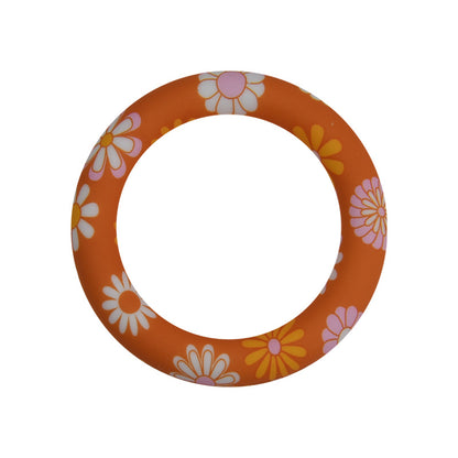 65mm Print Silicone Round Loop with 2 hole