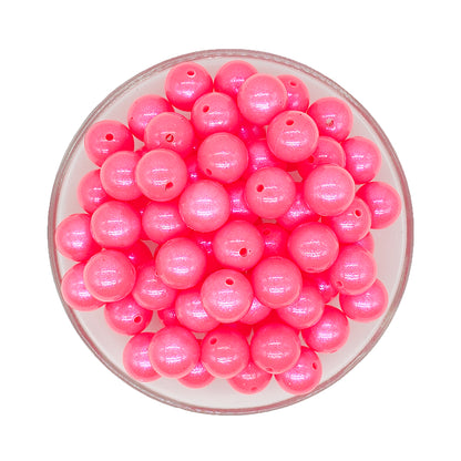 New 15mm Opal Round Glossy Silicone Beads