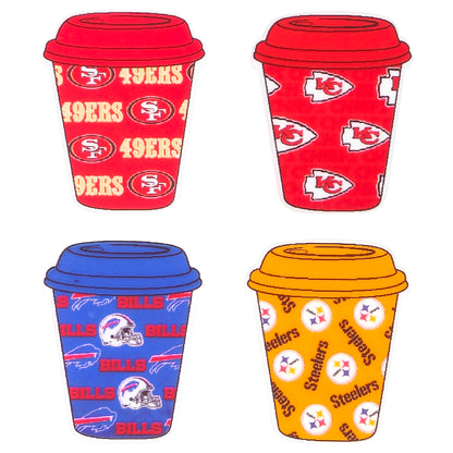 New Silicone Coffee Cup Football Team Focal Beads
