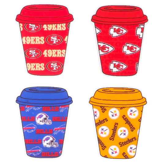 New Silicone Coffee Cup Football Team Focal Beads