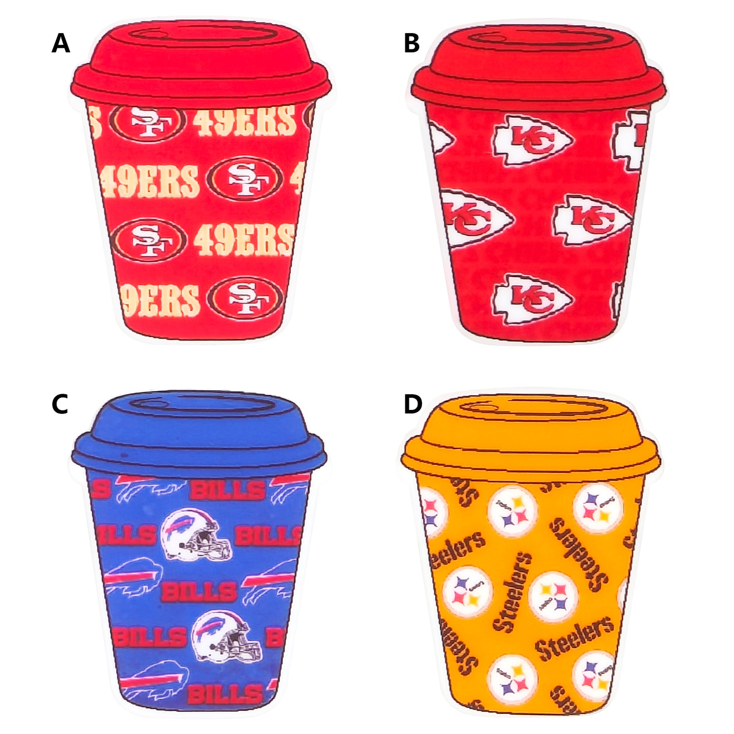 New Silicone Coffee Cup Football Team Focal Beads