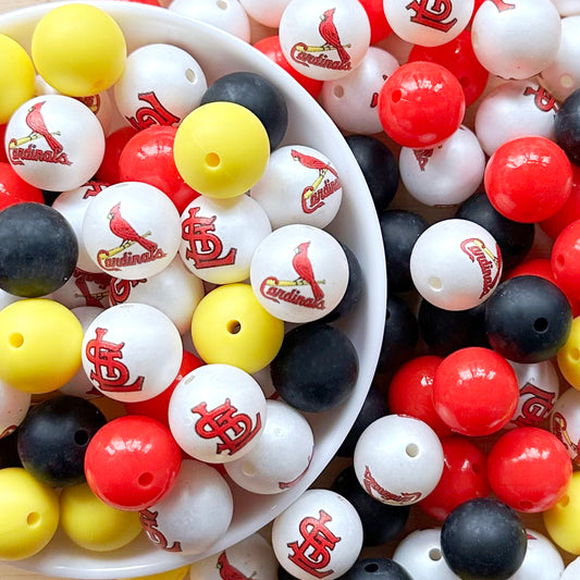 40Pcs Assorted Baseball Team Loose Beads,Keychain DIY