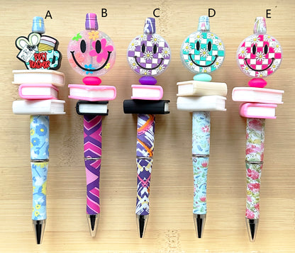 Stacked Books Beaded Pen