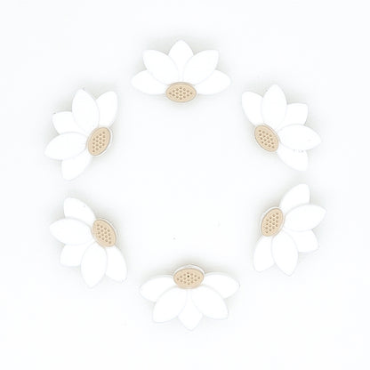 Half Daisy Flower Focal Beads