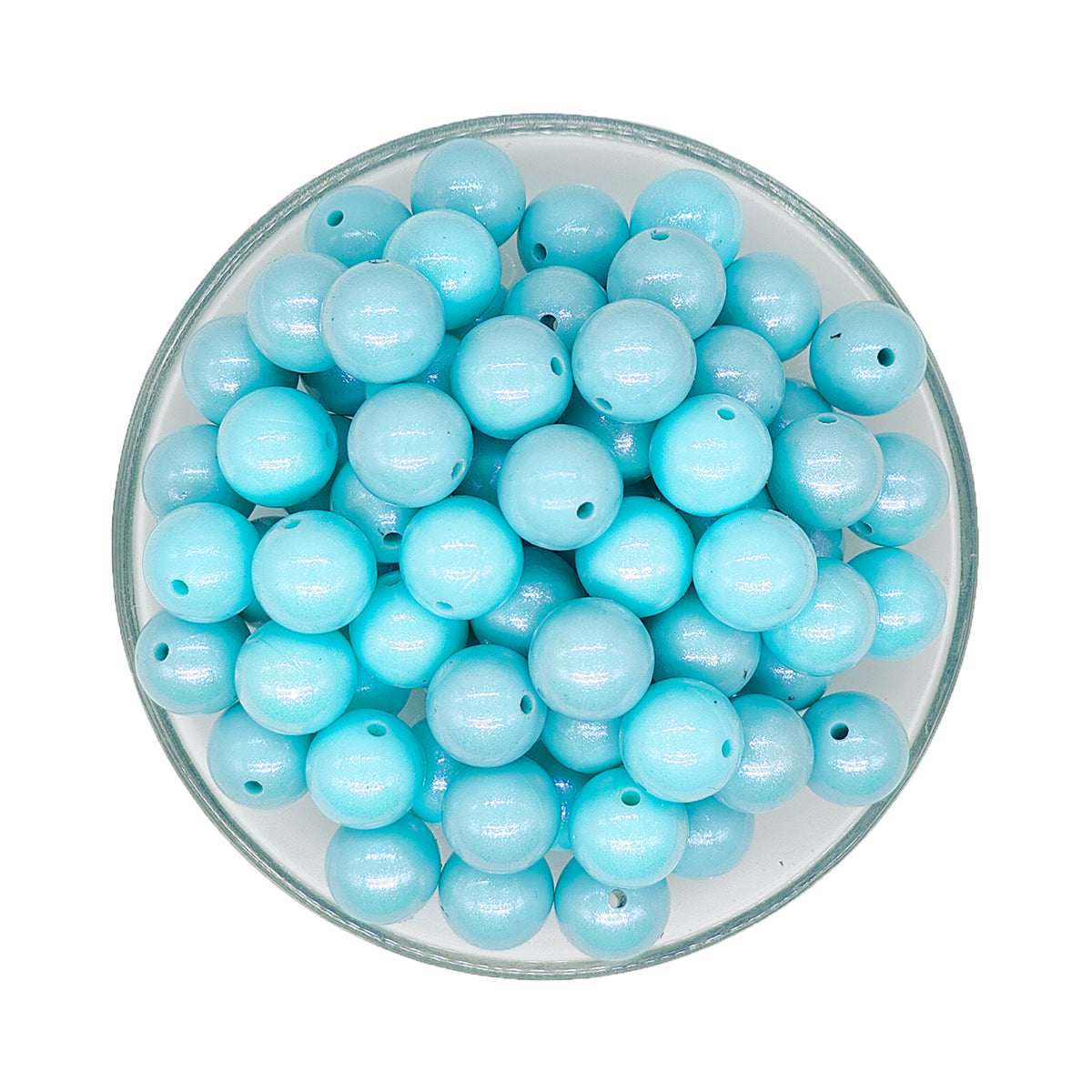 New 15mm Opal Round Glossy Silicone Beads