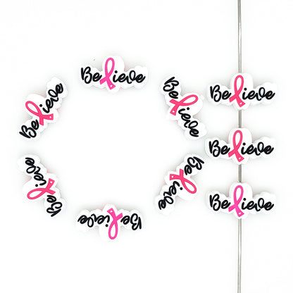Believe Pink Ribbon Breast Cancer Awareness Focal