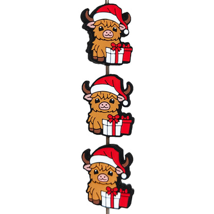 Highland Cow Christmas Focal
