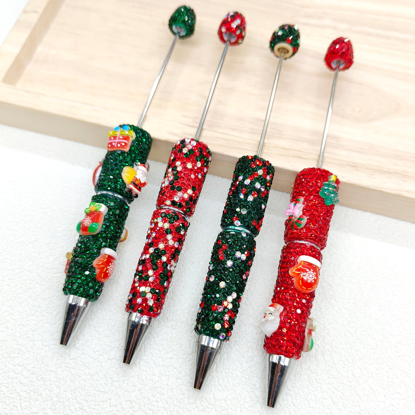 Fancy Christmas Beadable Pens,Crystal Clay Pen