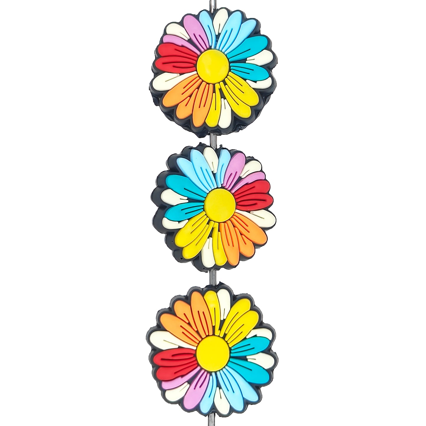 Rainbow Daisy Flower Focal