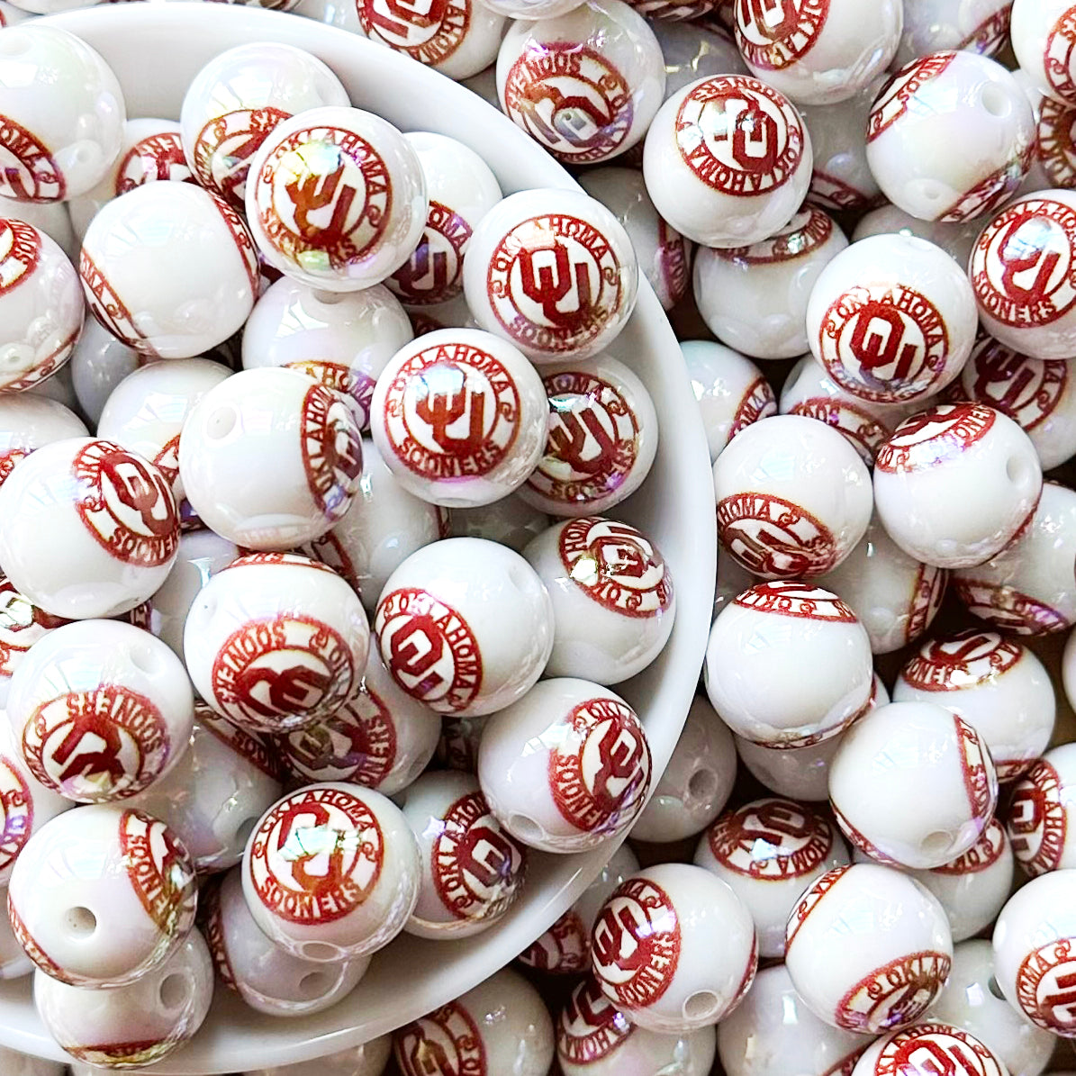 16mm UV College Football Team Gumball Acrylic Beads