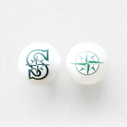 16mm Pearl Baseball Team Gumball Acrylic Beads