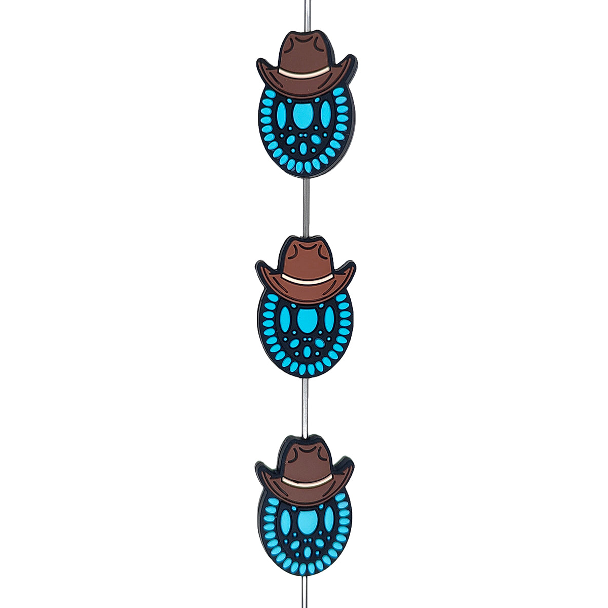 Western Cowboy Hat Gem Stone Focal