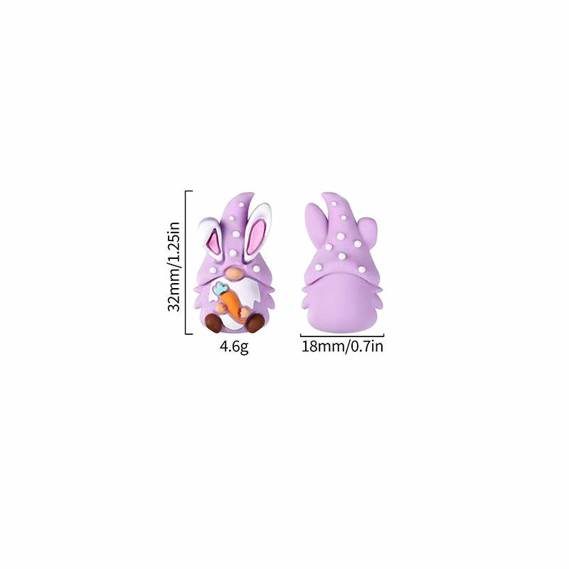 3D Easter Carrot Gnome Silicone Focal Bead