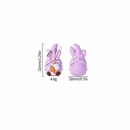 3D Easter Carrot Gnome Silicone Focal Bead