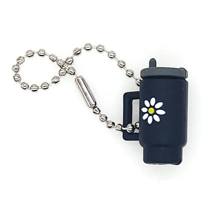 3D Tumbler Cup Pendant Charm with Chain