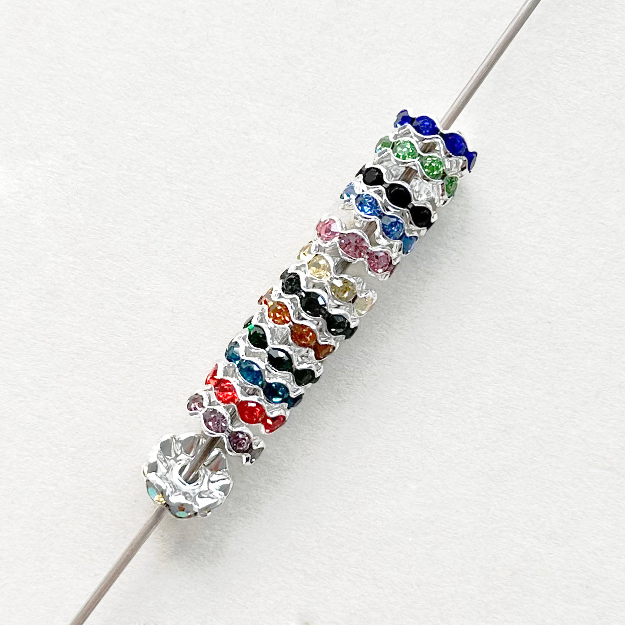 50Pcs/Lots 12mm Rhinestone Wave Spacers,Metal Spacer